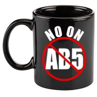 No On AB5 California Truckers Protest 11oz C Handle Ceramic Mug
