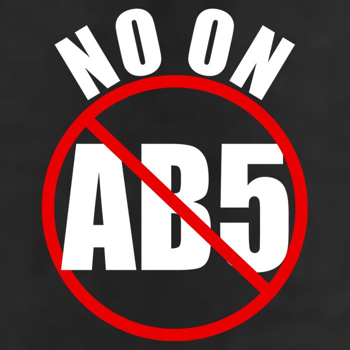 No On AB5 California Truckers Protest 11oz C Handle Ceramic Mug