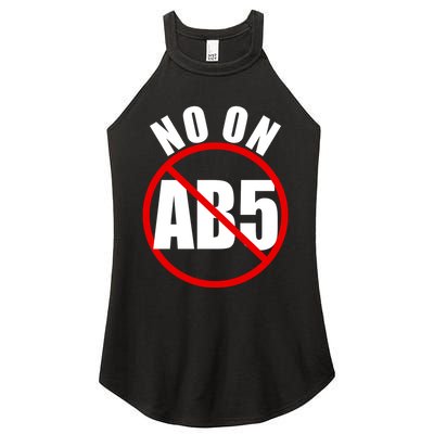 No On AB5 California Truckers Protest Women's Perfect Tri Rocker Tank