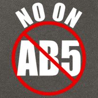 No On AB5 California Truckers Protest Cotton Canvas Backpack