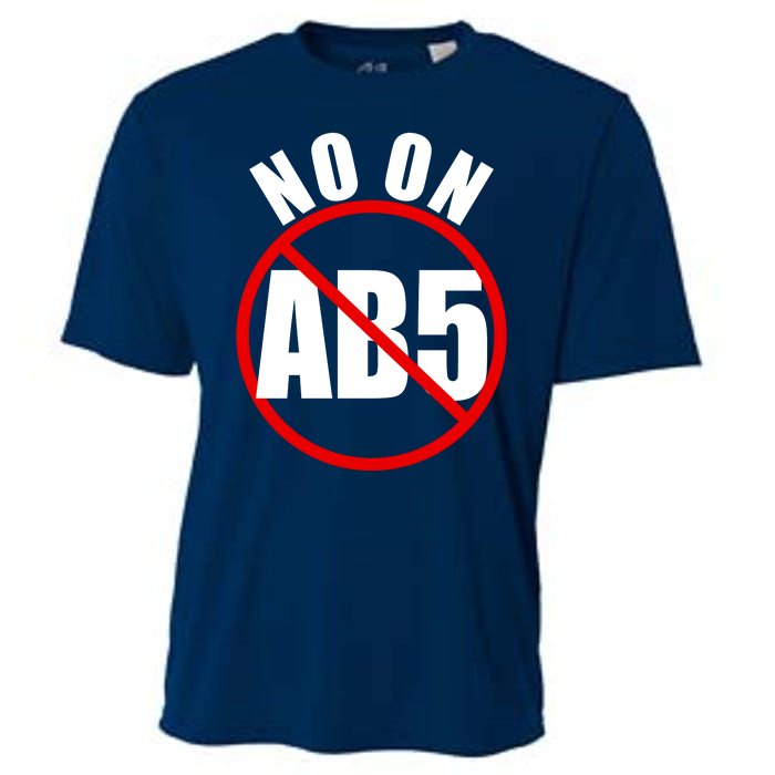 No On AB5 California Truckers Protest Cooling Performance Crew T-Shirt