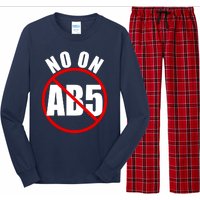 No On AB5 California Truckers Protest Long Sleeve Pajama Set