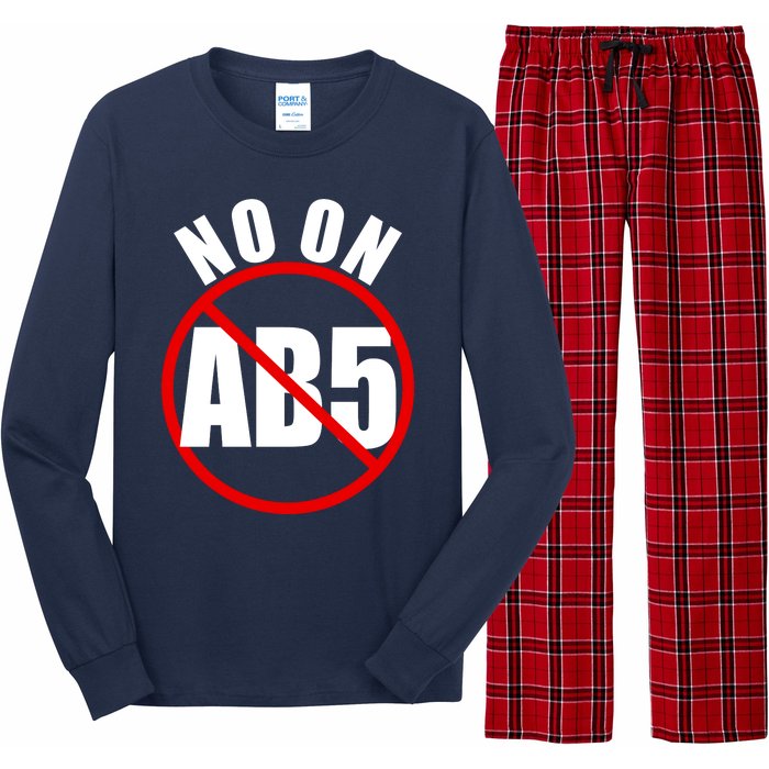 No On AB5 California Truckers Protest Long Sleeve Pajama Set