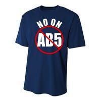 No On AB5 California Truckers Protest Youth Performance Sprint T-Shirt