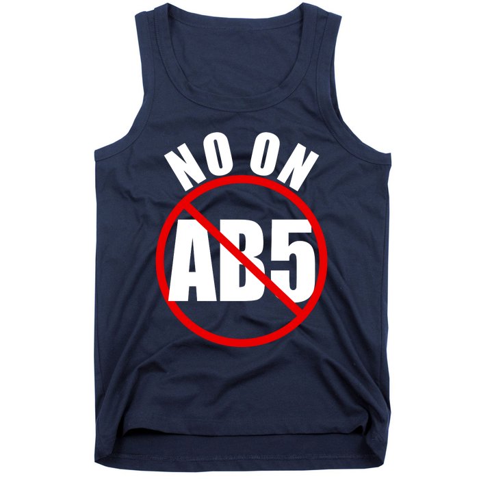 No On AB5 California Truckers Protest Tank Top