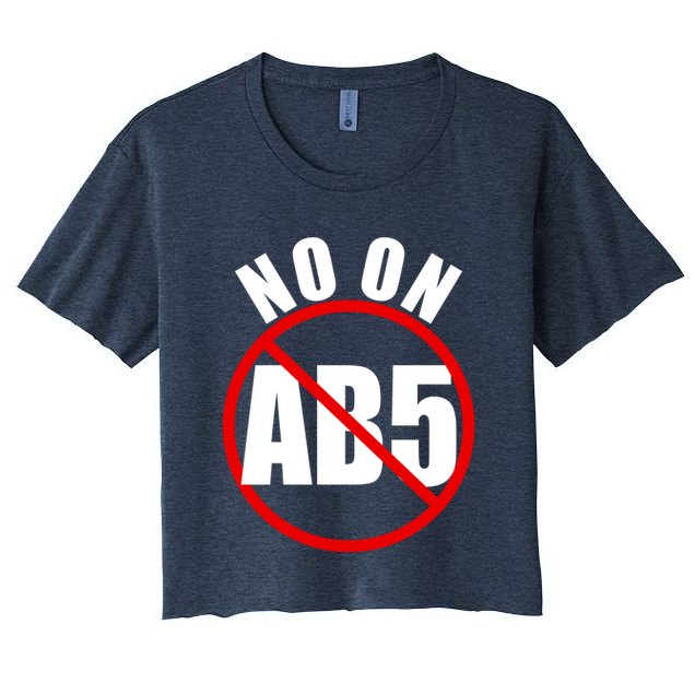 No On AB5 California Truckers Protest Crop Top
