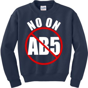 No On AB5 California Truckers Protest Kids Sweatshirt