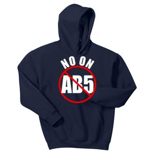 No On AB5 California Truckers Protest Kids Hoodie