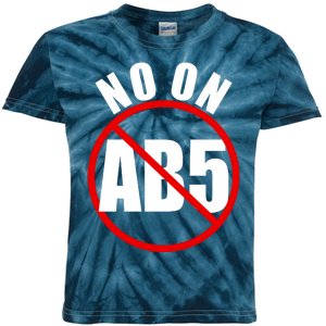 No On AB5 California Truckers Protest Kids Tie-Dye T-Shirt