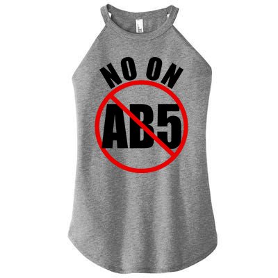 No On AB5 California Truckers Protest Women’s Perfect Tri Rocker Tank