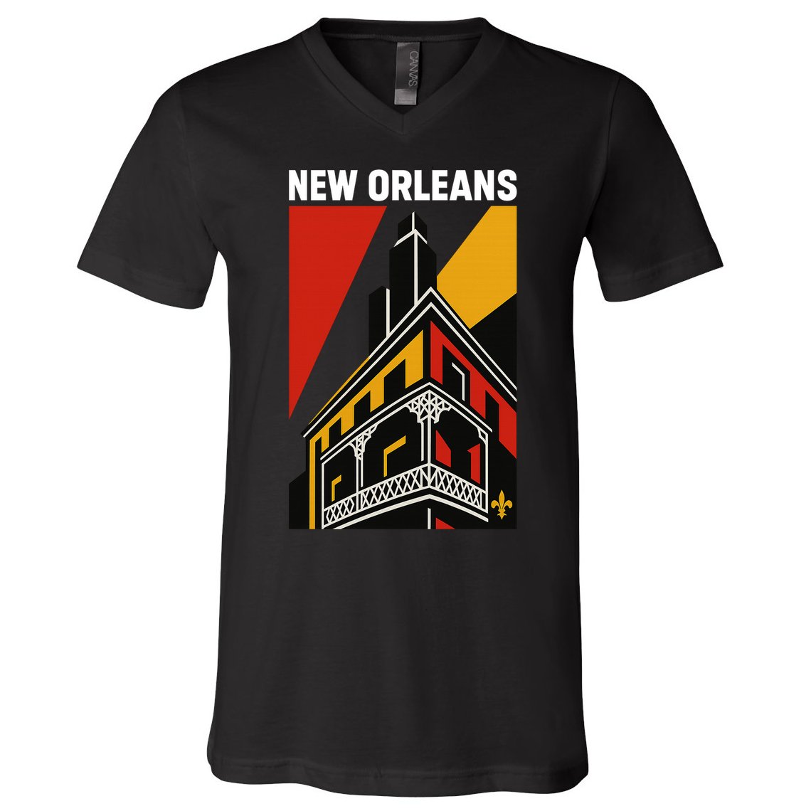 New Orleans Art Deco V-Neck T-Shirt