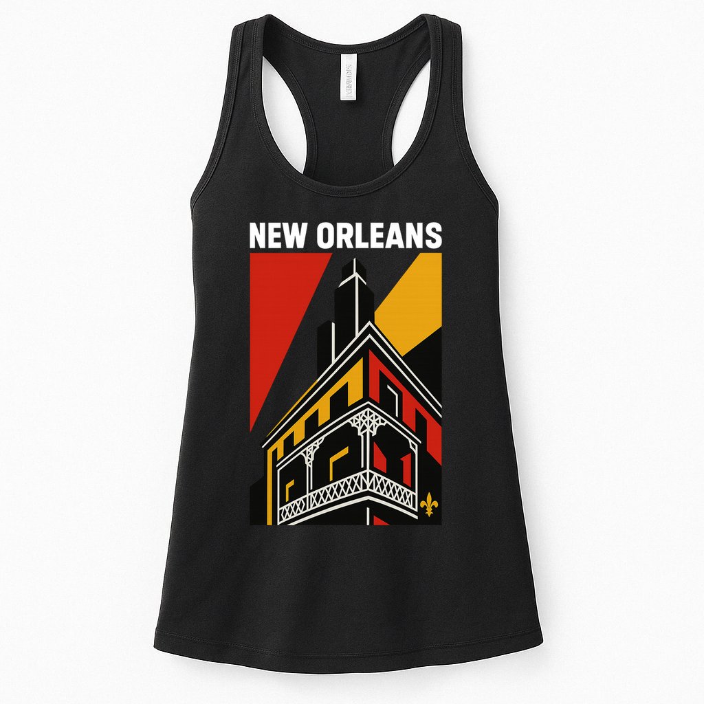 New Orleans Art Deco Womens Tank Top