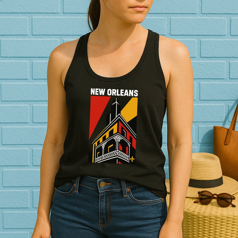 New Orleans Art Deco Womens Tank Top