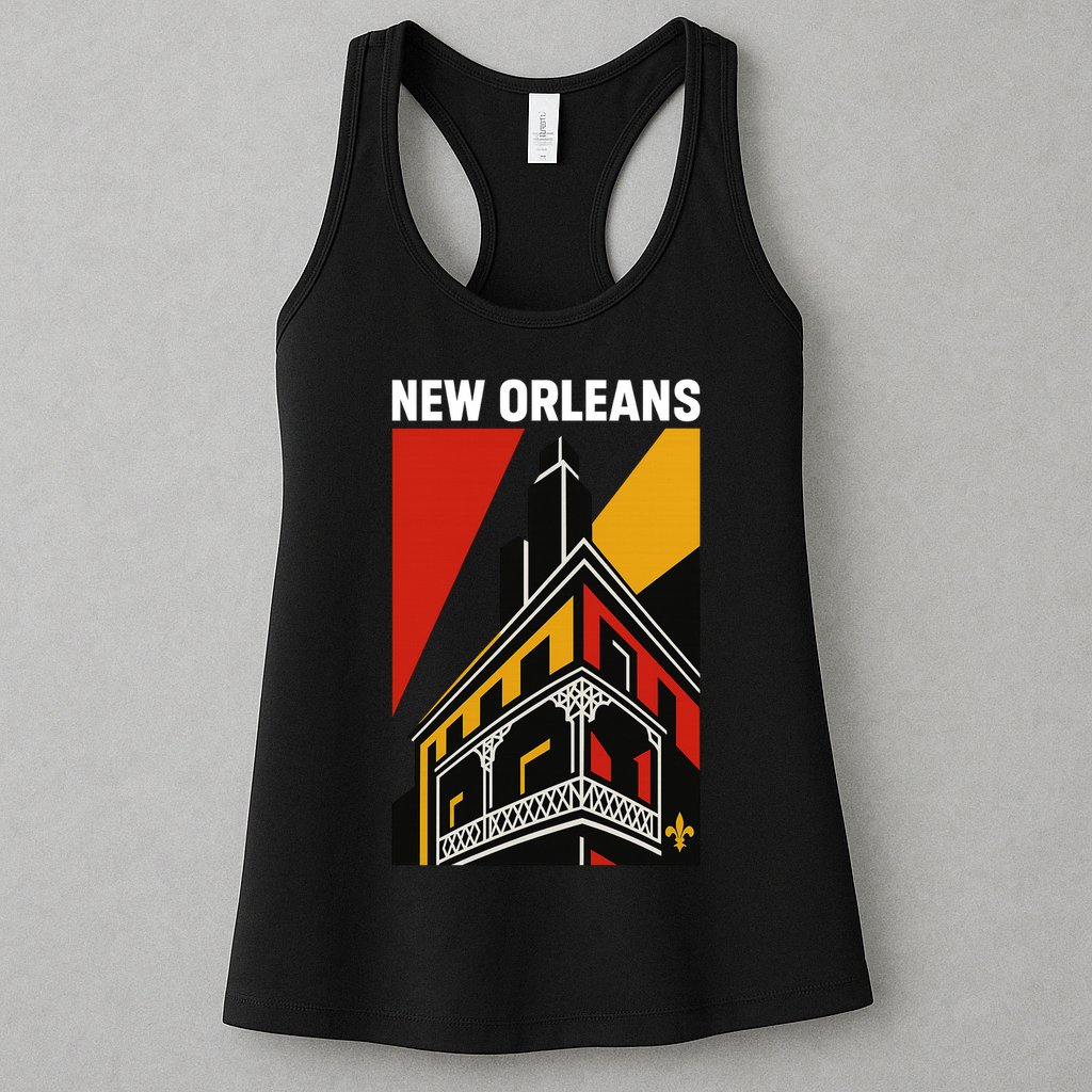 New Orleans Art Deco Womens Tank Top