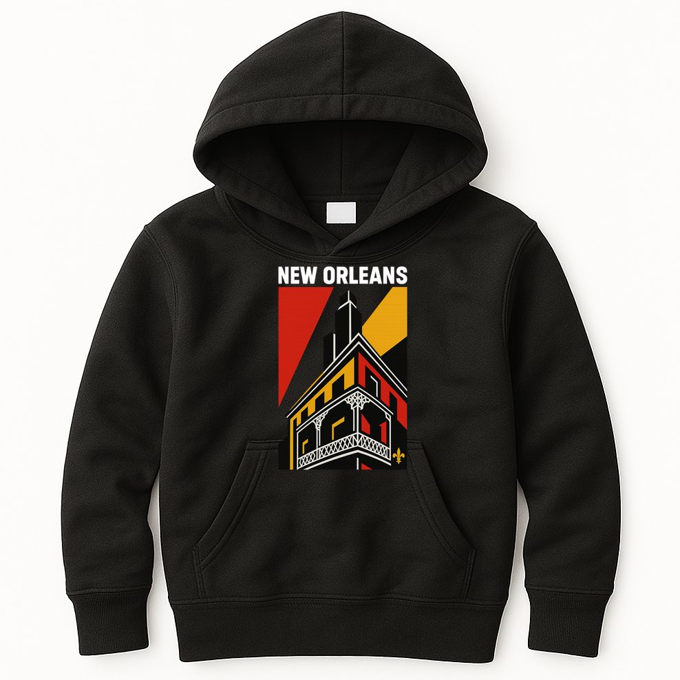 New Orleans Art Deco Kids Hoodie