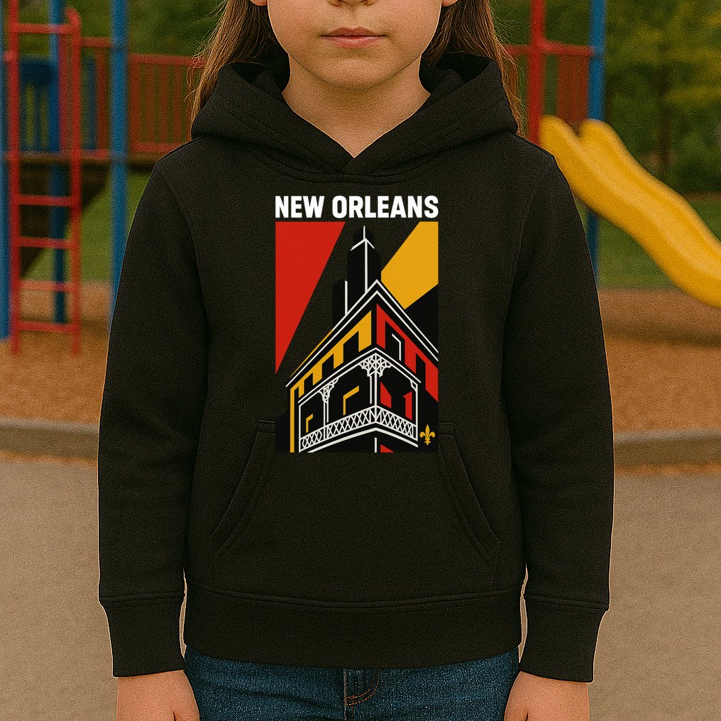 New Orleans Art Deco Kids Hoodie
