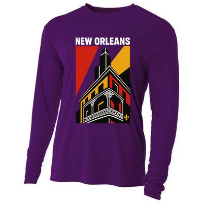 New Orleans Art Deco Cooling Performance Long Sleeve Crew