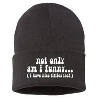 Not Only Am I Funny I Have Nice Titties Too! Sustainable Knit Beanie