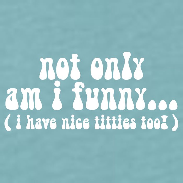 Not Only Am I Funny I Have Nice Titties Too! Sueded Cloud Jersey T-Shirt