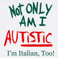 Not Only Am I Autistic IM Italian Too Funny Christmas Idea Women's V-Neck T-Shirt