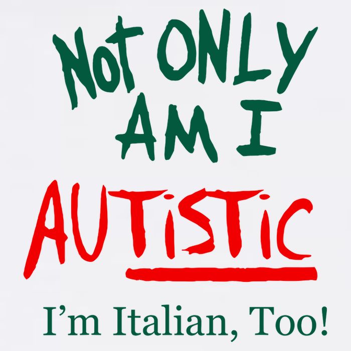 Not Only Am I Autistic IM Italian Too Funny Christmas Idea Women's V-Neck T-Shirt