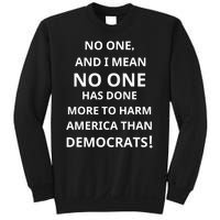 No One And I Mean No One Has Done More To Harm America Than Democrats Sweatshirt