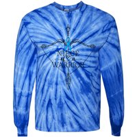 Niece Of A Warrior Prostate Cancer Awareness Support Squad Funny Gift Tie-Dye Long Sleeve Shirt