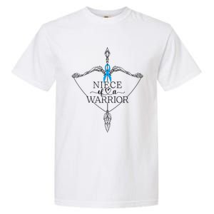 Niece Of A Warrior Prostate Cancer Awareness Support Squad Funny Gift Garment-Dyed Heavyweight T-Shirt