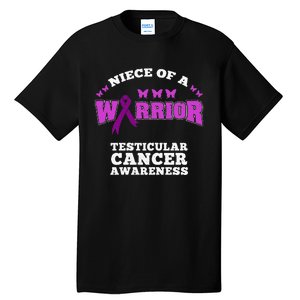 Niece Of A Warrior Testicular Cancer Awareness Tall T-Shirt