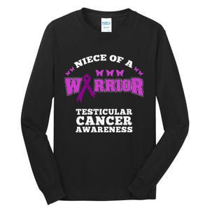 Niece Of A Warrior Testicular Cancer Awareness Tall Long Sleeve T-Shirt