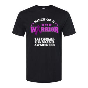 Niece Of A Warrior Testicular Cancer Awareness Softstyle CVC T-Shirt