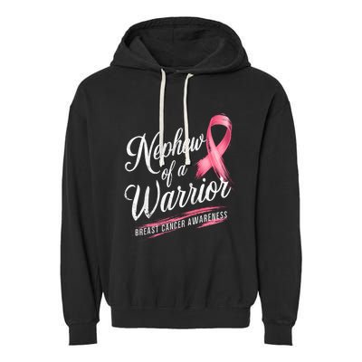 Nephew Of A Warrior Breast Cancer Awareness Garment-Dyed Fleece Hoodie