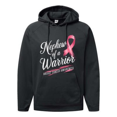 Nephew Of A Warrior Breast Cancer Awareness Performance Fleece Hoodie