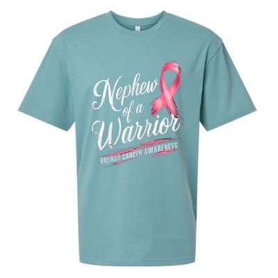 Nephew Of A Warrior Breast Cancer Awareness Sueded Cloud Jersey T-Shirt