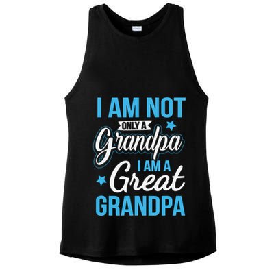 Not Only A Grandpa I Am A Great Grandpa Ladies PosiCharge Tri-Blend Wicking Tank