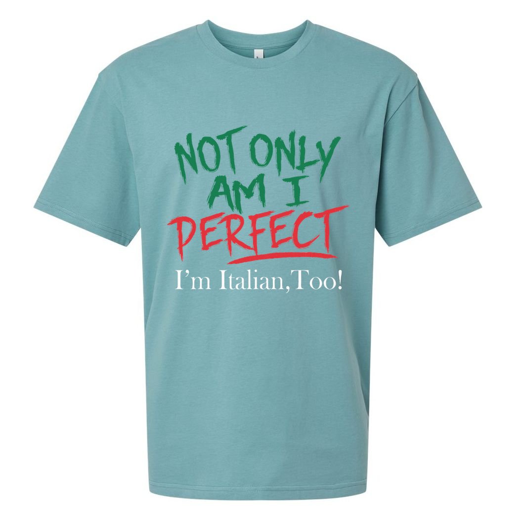 Not Only Am I Perfect IM Italian Too! Apparel Sueded Cloud Jersey T-Shirt