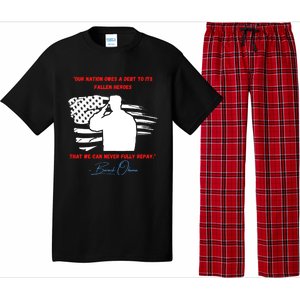 Nation Owes A Debt Memorial Day Fallen Soldiers Heroes Flag Funny Gift Pajama Set