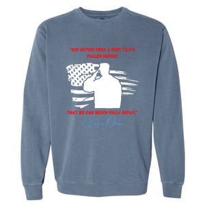 Nation Owes A Debt Memorial Day Fallen Soldiers Heroes Flag Funny Gift Garment-Dyed Sweatshirt