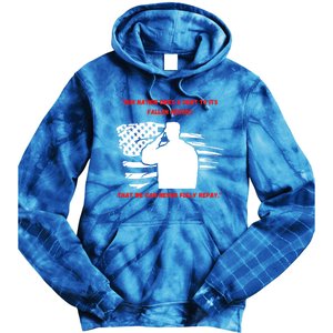 Nation Owes A Debt Memorial Day Fallen Soldiers Heroes Flag Funny Gift Tie Dye Hoodie