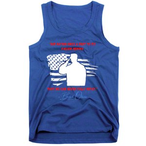 Nation Owes A Debt Memorial Day Fallen Soldiers Heroes Flag Funny Gift Tank Top