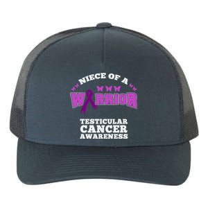 Niece Of A Warrior Testicular Cancer Awareness Meaningful Gift Yupoong Adult 5-Panel Trucker Hat