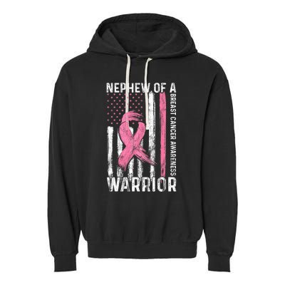 Nephew Of A Warrior Graphic Breast Cancer Awareness Month Garment-Dyed Fleece Hoodie