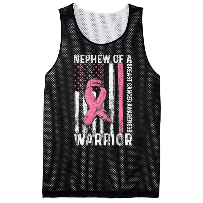 Nephew Of A Warrior Graphic Breast Cancer Awareness Month Mesh Reversible Basketball Jersey Tank