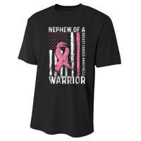 Nephew Of A Warrior Graphic Breast Cancer Awareness Month Performance Sprint T-Shirt