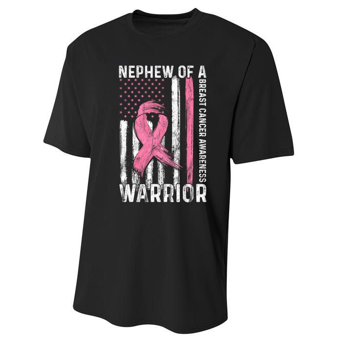 Nephew Of A Warrior Graphic Breast Cancer Awareness Month Performance Sprint T-Shirt