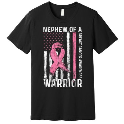 Nephew Of A Warrior Graphic Breast Cancer Awareness Month Premium T-Shirt