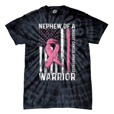 Nephew Of A Warrior Graphic Breast Cancer Awareness Month Tie-Dye T-Shirt