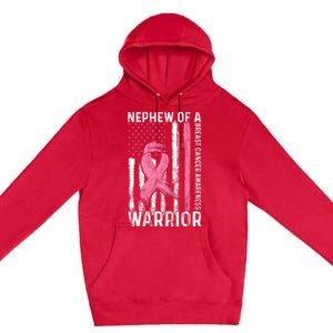 Nephew Of A Warrior Graphic Breast Cancer Awareness Month Premium Pullover Hoodie