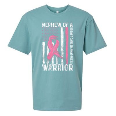 Nephew Of A Warrior Graphic Breast Cancer Awareness Month Sueded Cloud Jersey T-Shirt