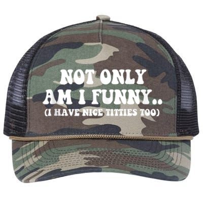 Not Only Am I Funny I Have Nice Titties Too Funny Retro Rope Trucker Hat Cap